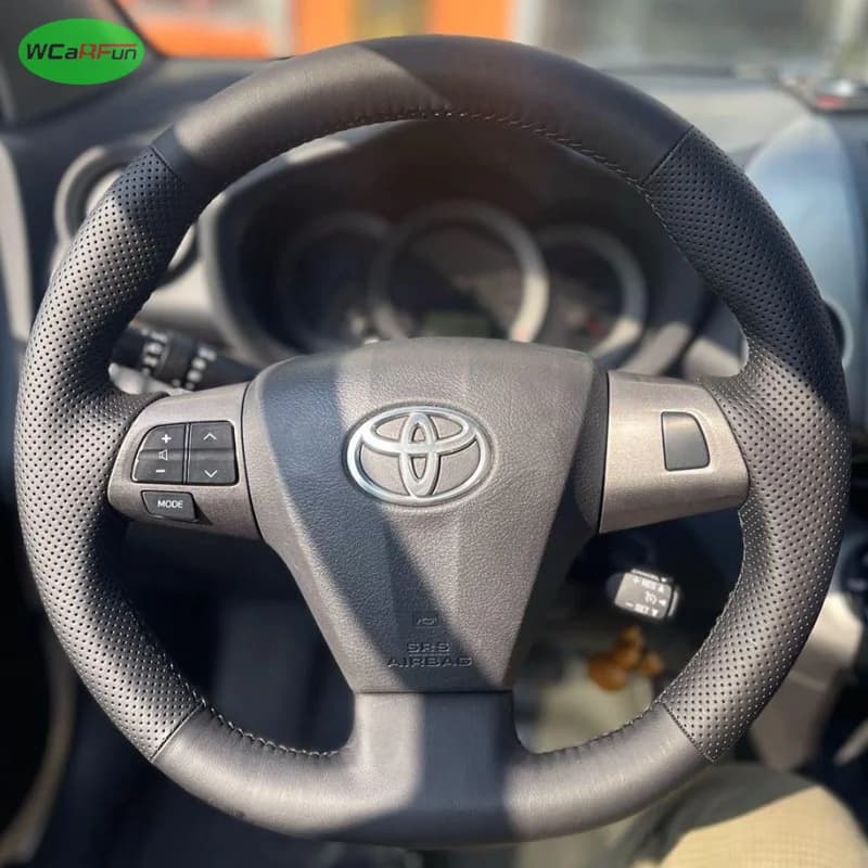 DIY Car Steering Wheel Cover Artificial Leather Braid For Toyota RAV4 Corolla 2011-2013 Steering-Wheel Cover Wrap