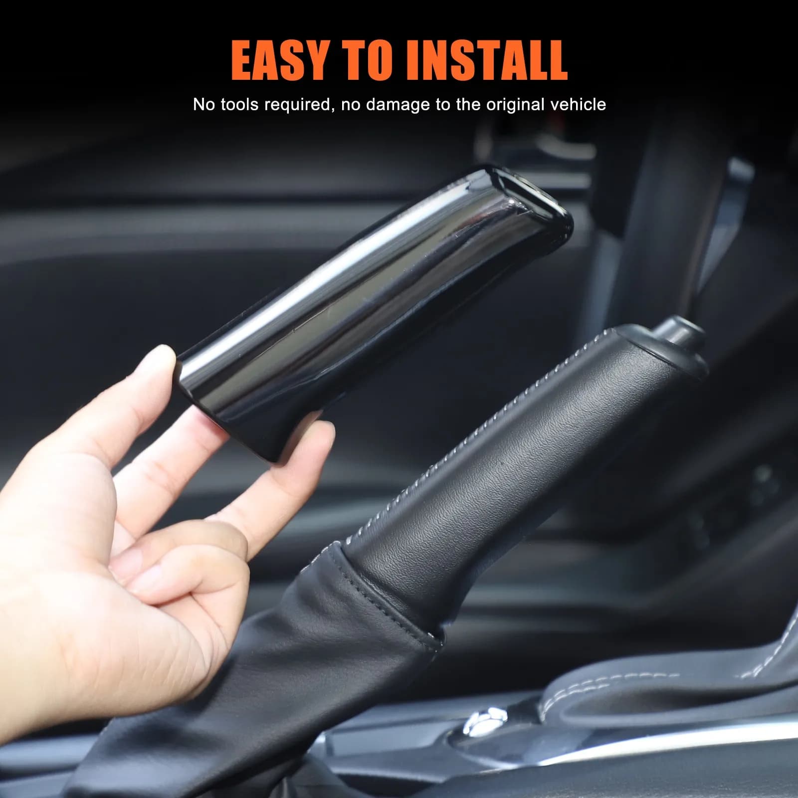 ABS Glossy Black Car Handbrake Handle Cover For Mazda MX-5 Fiat 124 Abarth 124 2016-2025 Handbrake Grab Protection Trim