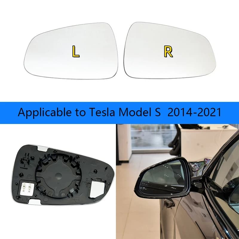Heated Side Rearview Mirror Glass Left Right For Tesla Model S 2014-2021 Car Side Wing Reflective Replacement Lens