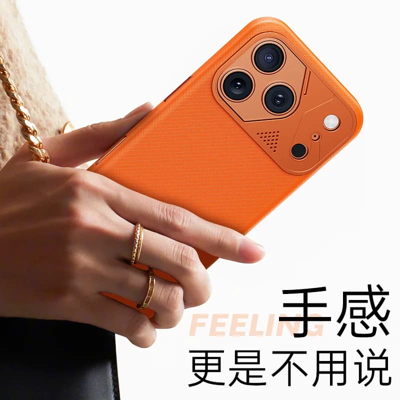For iPhone 17 Pro Max Case Magsafe Leather Cases with inner fur Metal button Fashion Camera Eyes Mobile Phone Cover