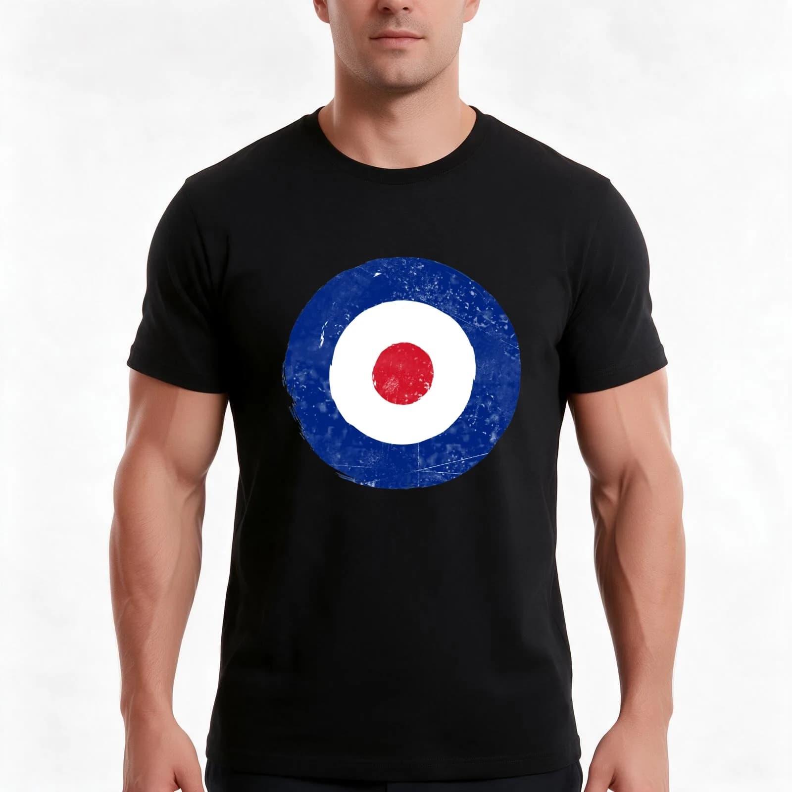 Mod No.1 T-Shirt, Summer Casual Cotton Tee, Oversized Streetwear Tops, Vintage Graphic Print, Loose Fit Short Sleeve