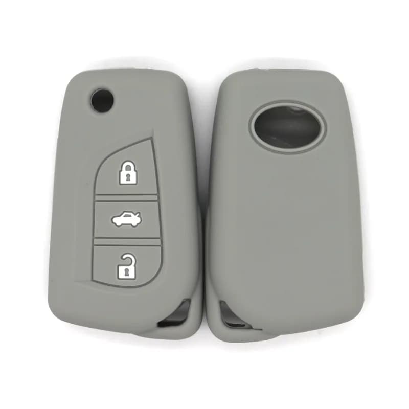 Suitable for Toyota RV4 Rongfang Crown Ruizhi Corolla Ralink folding 3-button silicone key bag and anti-fall key cover