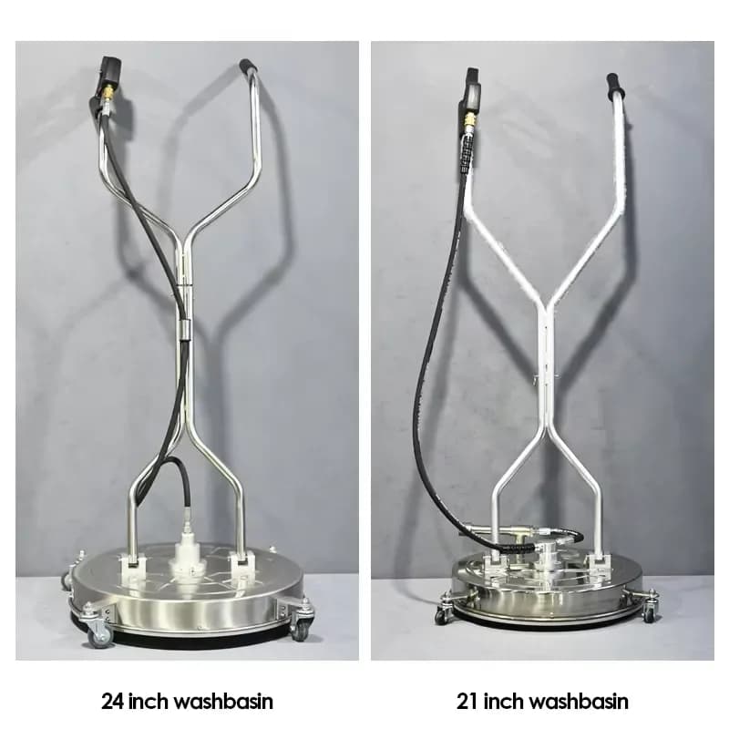 24" Rotary Hard Vertical Surface Cleaner HighQuality Pressure Hard Stainless Cleaner Whir Water Jet Flat Surface Cleaner