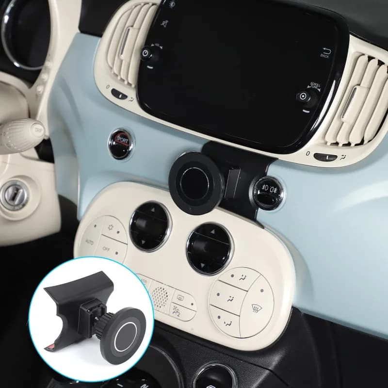 ABS Telephone Holder For 2007+ Fiat 500 312 Phone Holder Car GPS Mount New Magnetic Car Mobile Support Version Car Accessories