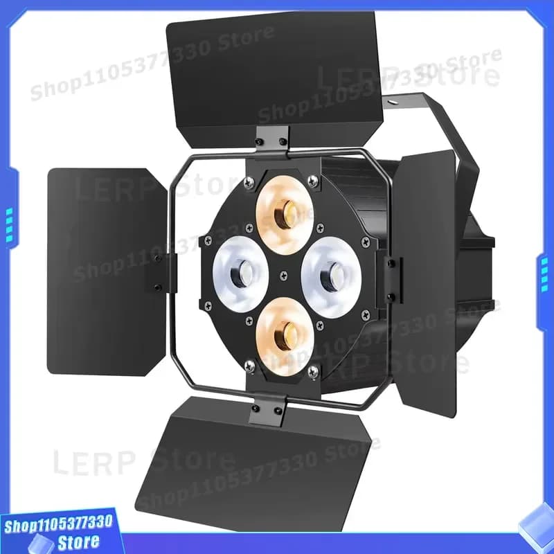120W LED DMX512 Stage Light with Barn Door for Theatre Studio Photography Wedding Church Event Party Professional Lighting