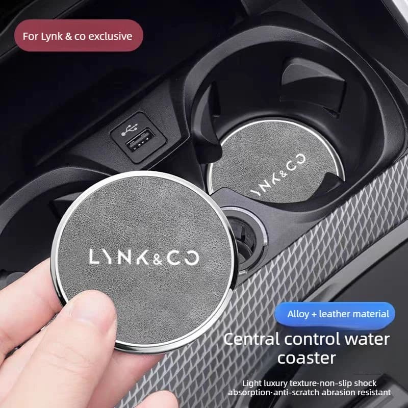Car coasters car center console water cup slots anti slip shock absorbers car accessories for Lynk&Co 03 08 01 06 07 Z20 900