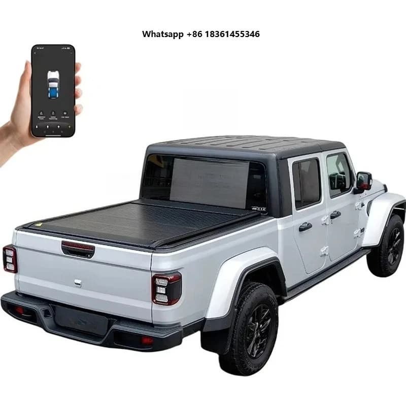 For  Gladiator Retractable Roller Shutter with Control App Fits Pickup Ranger Aluminum Alloy Electric Tonneau Cover