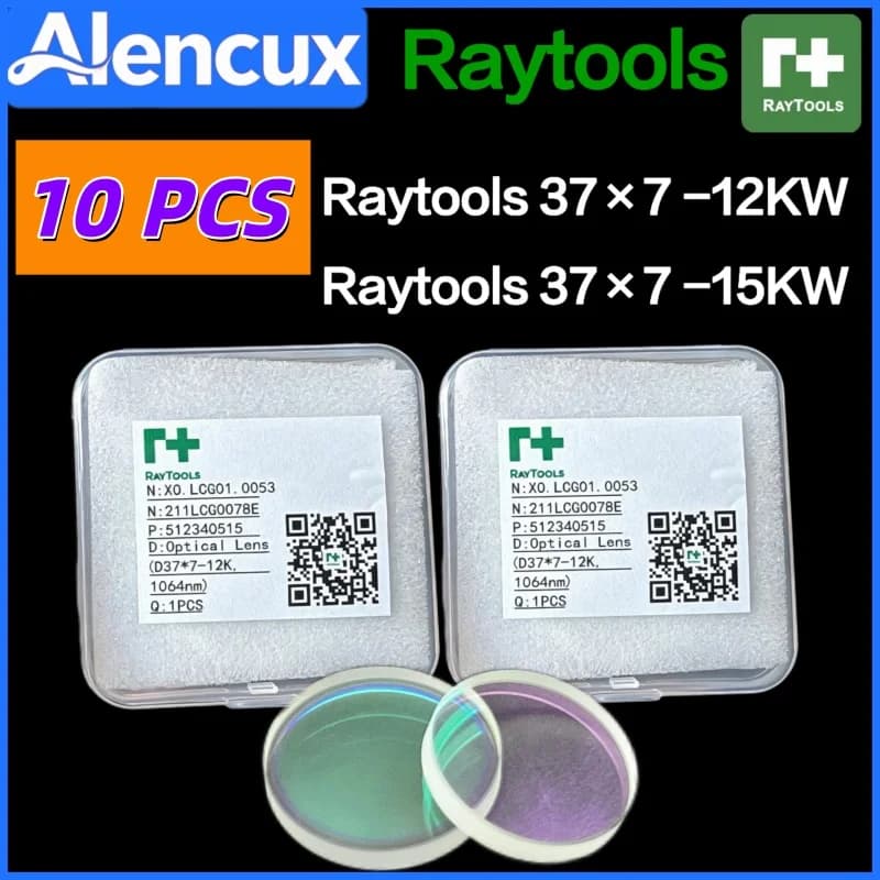 10PCS 37X7 12KW & 37X7 15KW & 27.9X4.1 Raytools Original Protective Lens for Raytools BM109 BM110 BM114 BM06K BS12K Laser Lens