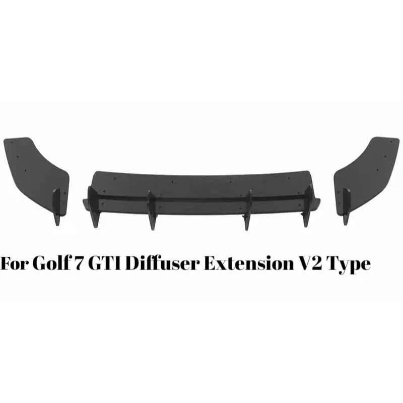 Diffuser Extension V2 Type Blade-Style Rear Spoiler Lip Curtain Car Modification Upgrade Accessory