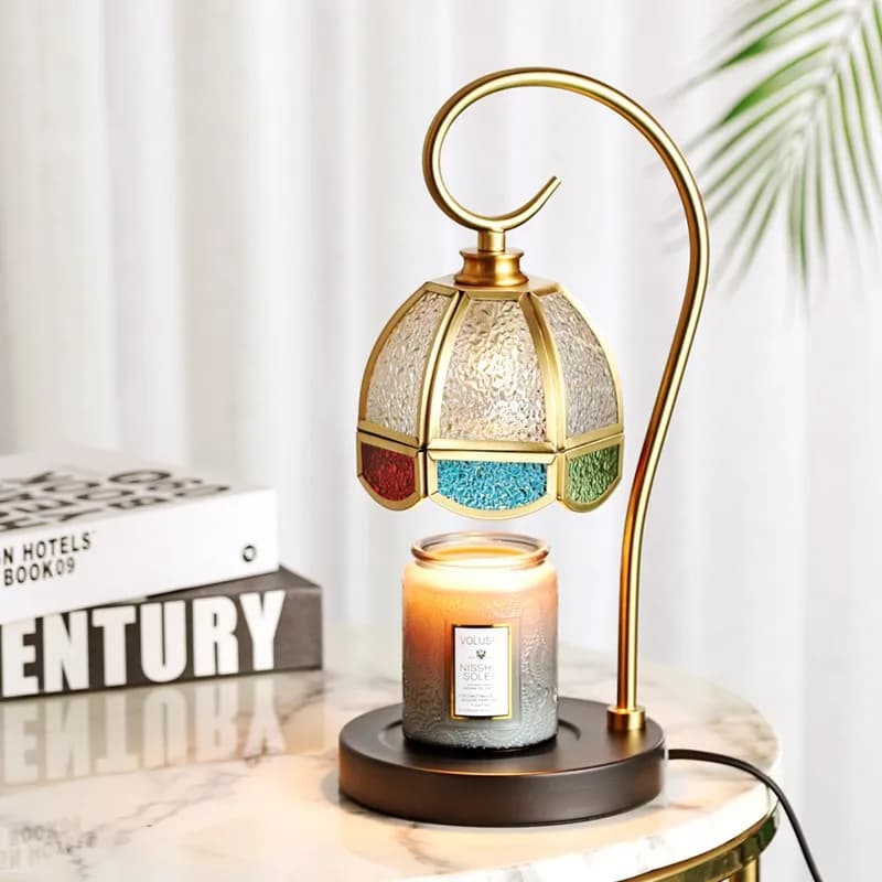 Vintage Style Aroma Diffuser Lamp with Adjustable Brightness for Bedroom