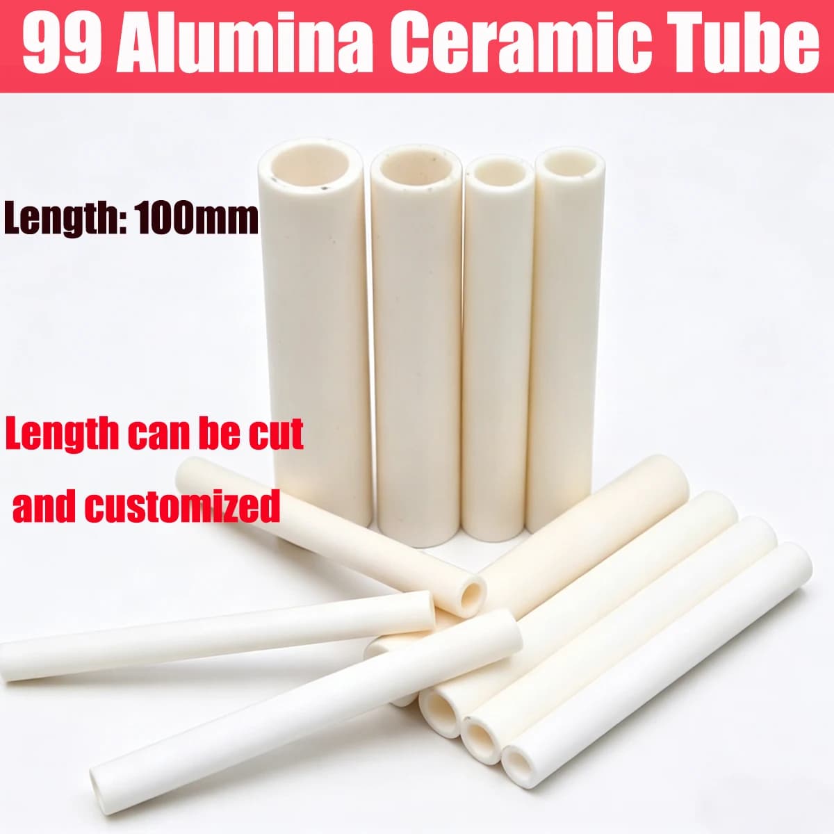 High Purity 99% Al2O3 Alumina Ceramic Tube Corundum Insulating Pipe Thermocouple Protection Sleeve for Industrial Furnace