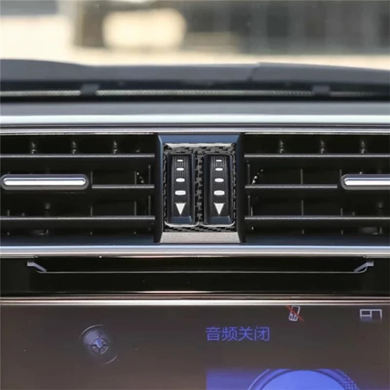 Car Carbon Fiber Center AC Vent Outlet Cover Trim For Toyota Land Cruiser Prado 2010 2011 2012 2013 2014 2015 2016 2017 2018