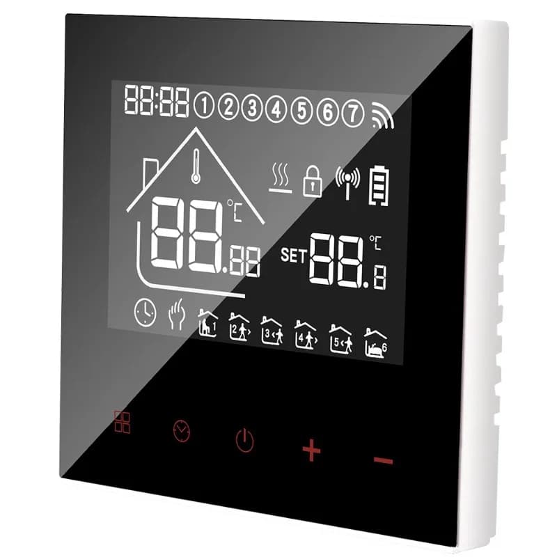 WiFi intelligent thermostat LCD water floor heating, electric floor heating,wall-hung boiler APP voice temperature control panel