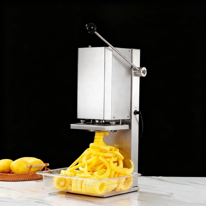 French fries machine electric twisting potato chipper potato set cyclone potato tower machine stall commercial wolf tooth slicin