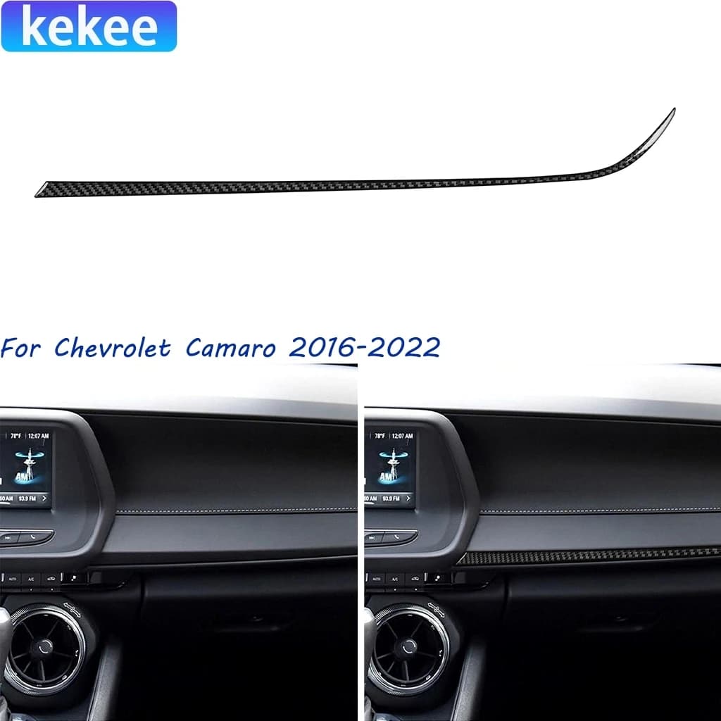 For Chevrolet Camaro 2016 2017 2018 2019 2020 2021 2022 Dashboard Co-pilot Strip Carbon Fiber Interior Car Accessories Stickers