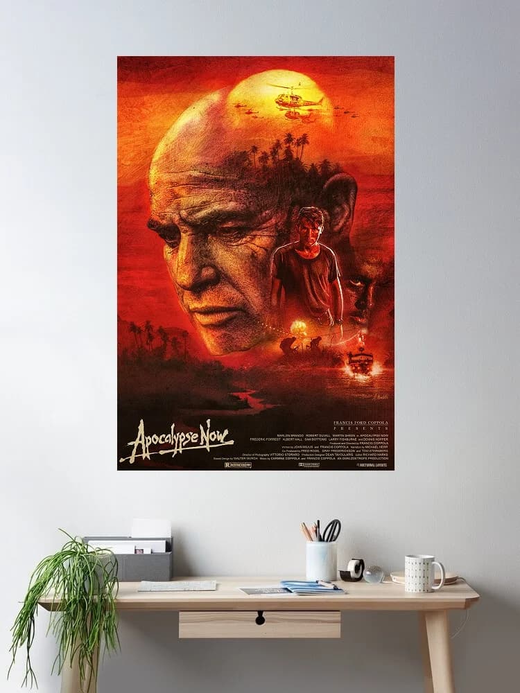 Apocalypse Now Movie, Print Art Canvas Poster, For Living Room Decor Home Wall Picture