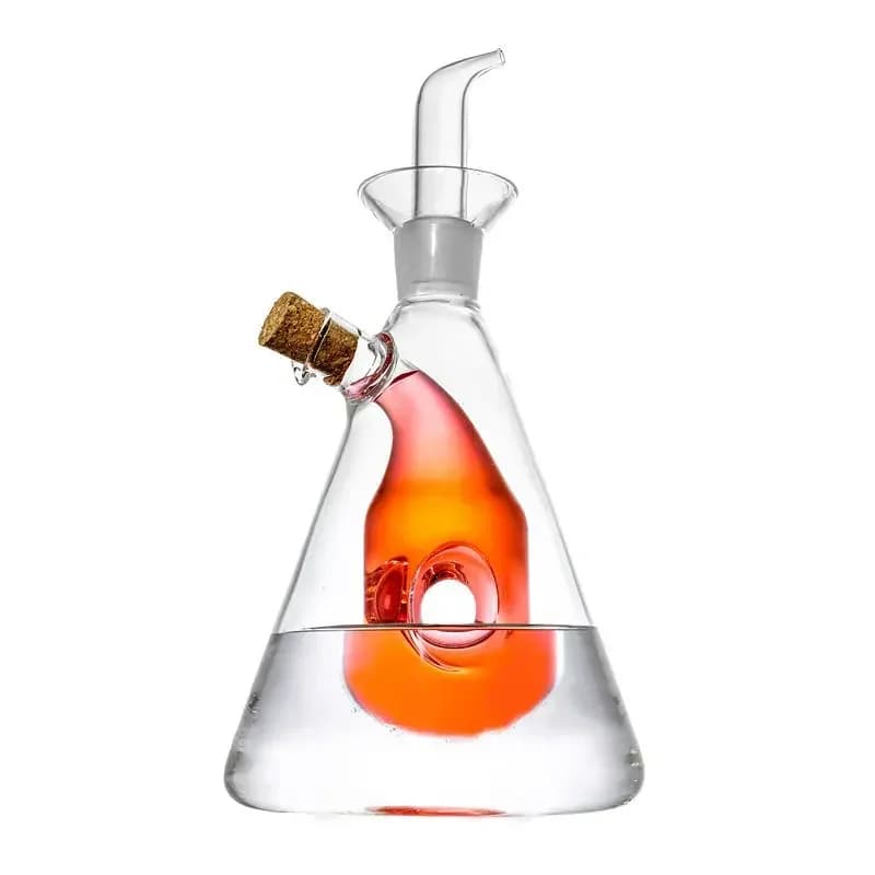 Household kitchen dining room double glass oil and vinegar bottle 2 in 1 dual-purpose oil pot seasoning bottle molecular cooking