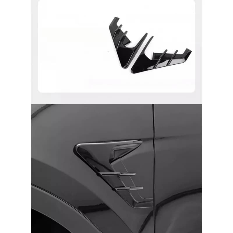 Car Exterior Mod Parts Thunder Style Fender Side Camera Protector Cover Side Emblem Decor Trim For Model 3 Model Y