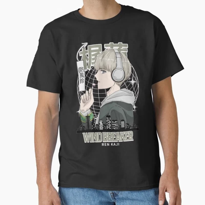 Ren Kaji Manga Wind Breaker Anime t shirt for men Large size Tops S-6XL 100% cotton Birthday Gift Clothes