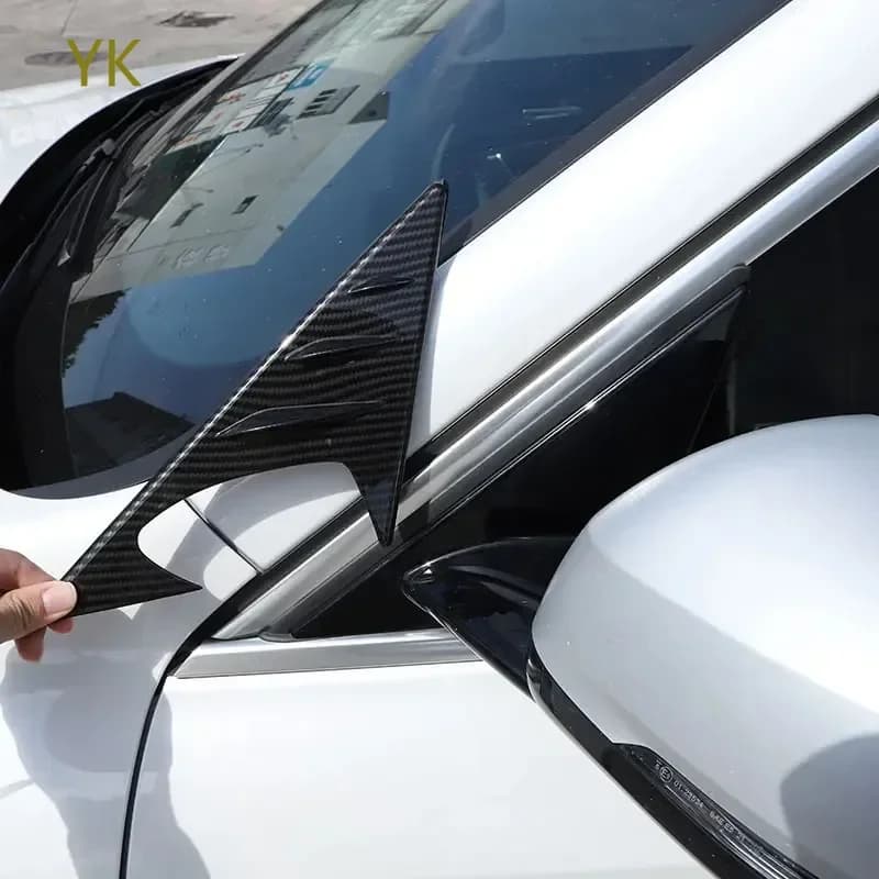 For BMW X1 IX1 U11 2023-2025 ABS Carbon Fiber Car Mirror Side Triangle Spoiler Cover Trim Sticker Car Accessories