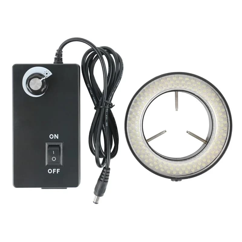 6500K 90V-240V Adjustable 144 LED Ring Light Lamp For Trinocular Microscope Digital Video Camera Industrial Stereo Microscope