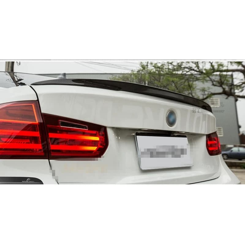 2013-2020 FRP Forged carbon FOR BMW 3 Series F30 F35&M3 F80 Sedan P Style Carbon fiber Rear Spoiler Trunk wing