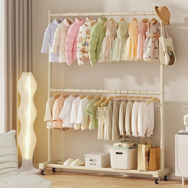 Entrance Hanger Clothes Stand Storage Japandi Style Hat Luxury Clothes Stand Wall Shelf Appendiabiti Da Parete Furniture Home