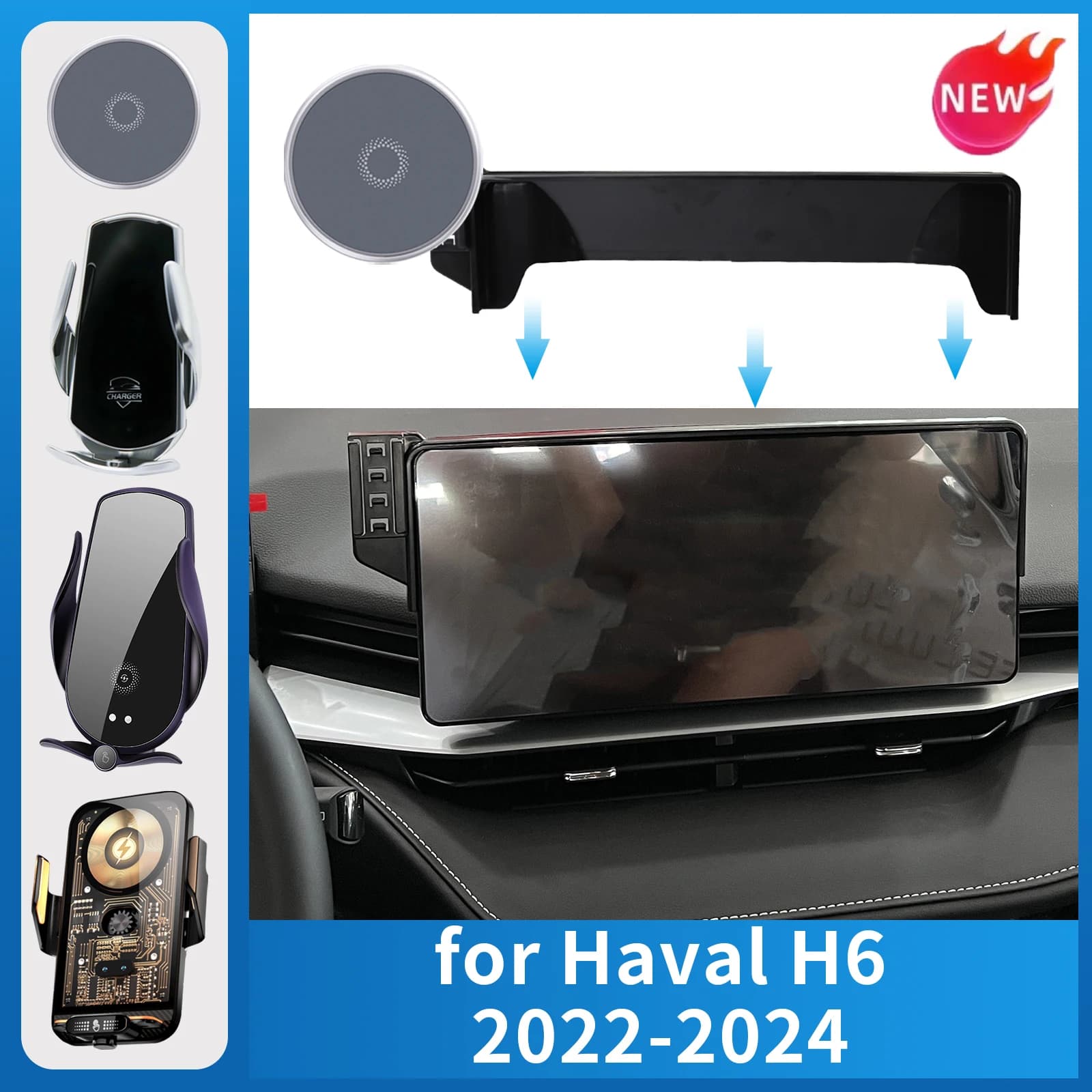 for Haval H6 3th 2022-2024 Mount Dedicated Base In Car Mobile Support Portable Navigation Phone Holder