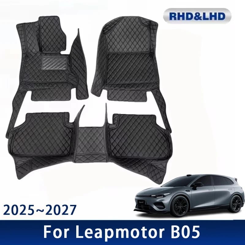 Car Floor Mats For Leapmotor B05 Lafa 5 2025 2026 2027 Waterproof Custom Leather Auto Foot Pads Carpets Interior Accessories