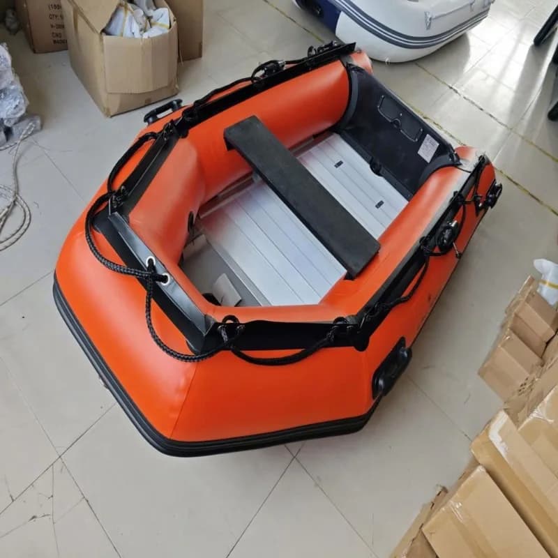 New design 250cm inflatable boat for 3 people, aluminum flooring PVC 1.2mm, custom logo