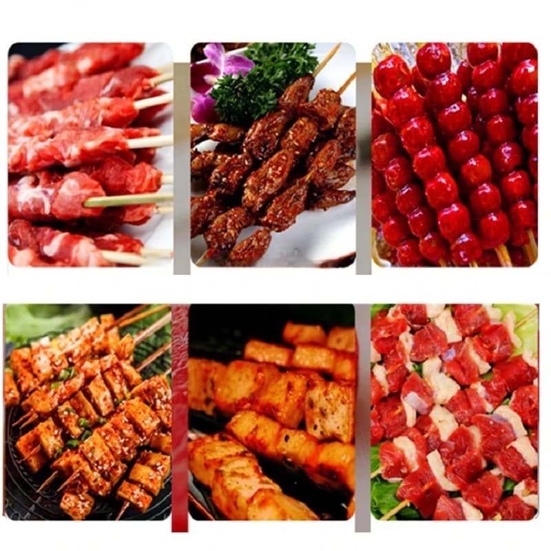 Factory Price Lamb Meat Skewer Wearing Machine for Sale