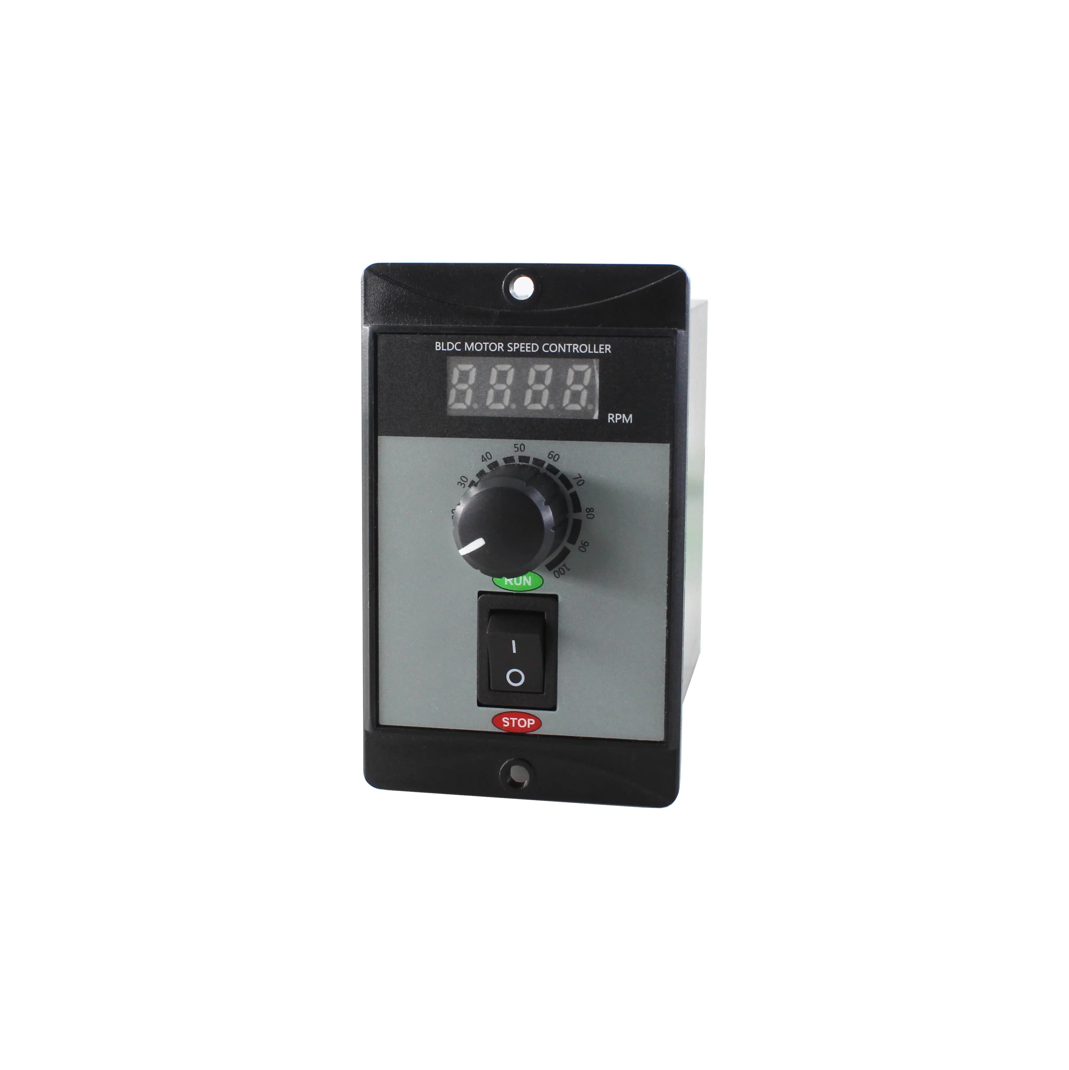 110VAC~220VAC 120W Easy Operate Brushless Motor Driver Controller Wide Speed Range with Digital Display Readout