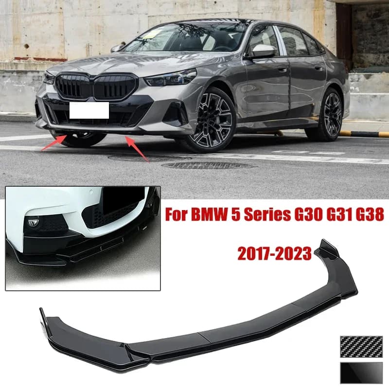 5pcs Front Bumper Shovel For BMW 5 Series G30 G31 G38 2017-2023 Spoiler Front Bumper Deflector Anti Scratch Protection Device
