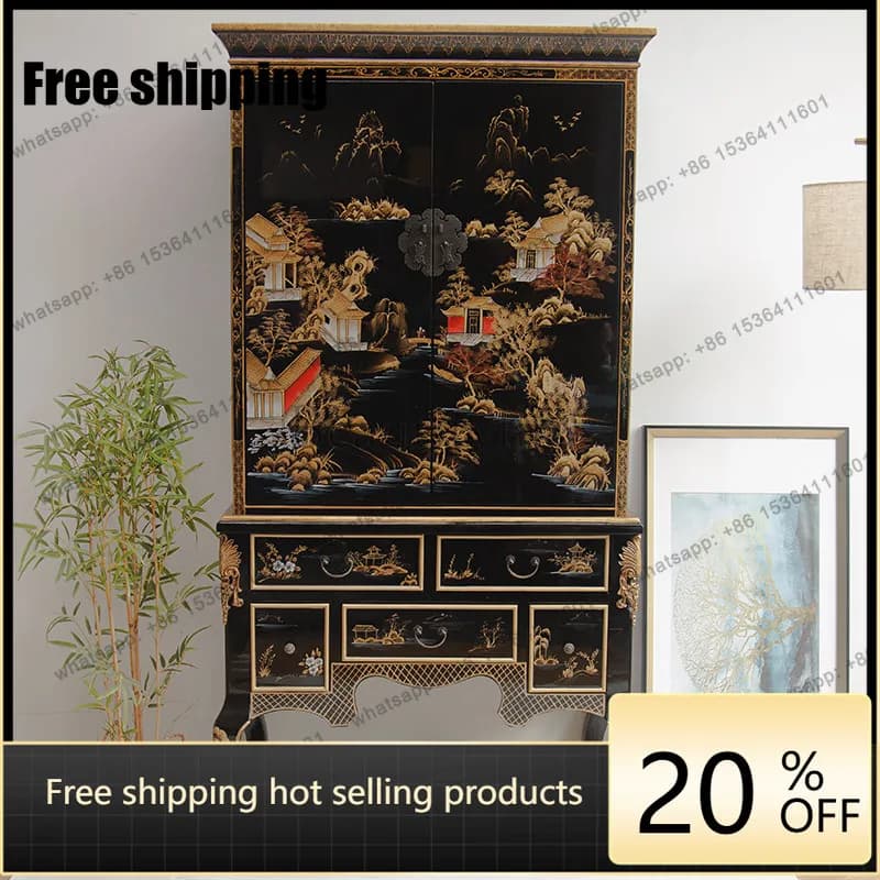 LD25 retro dining side cabinet modern simple living room light luxury high-end entrance storage cabinet