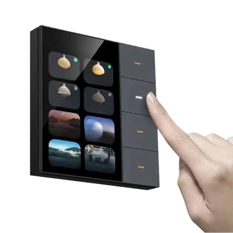 Hot-selling products Smart home electric touch screen controller, 3.5-inch Tuya purple bee touch screen.
