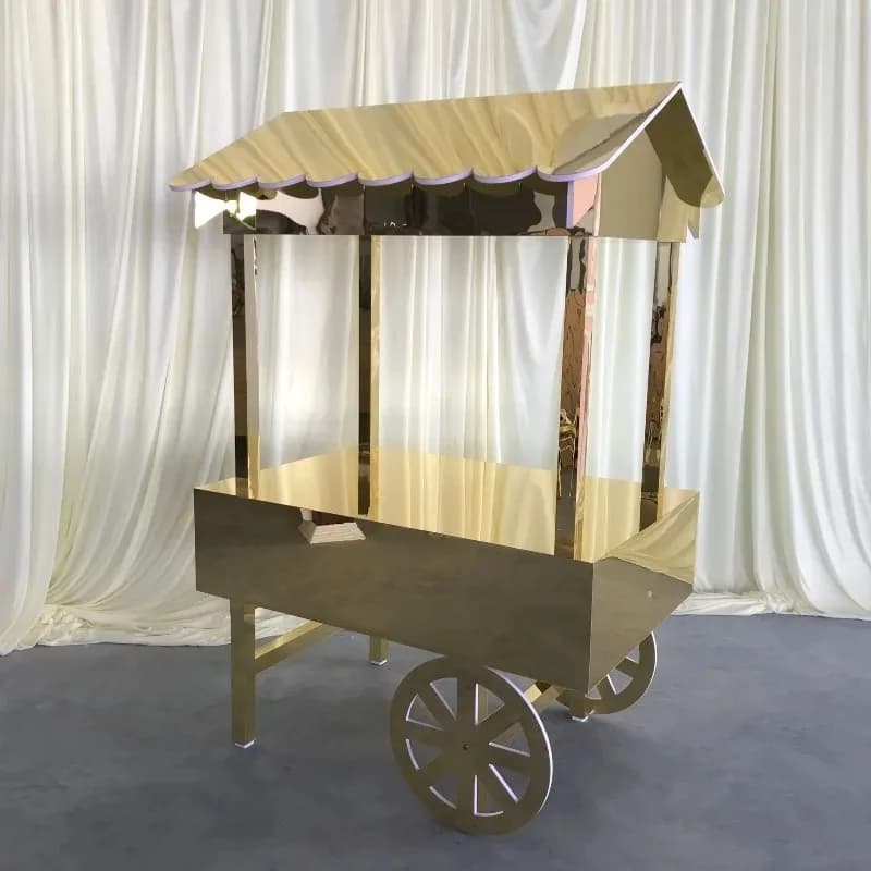 Wedding party decoration color PVC candy cart champagne flower cart cake dessert float display stand
