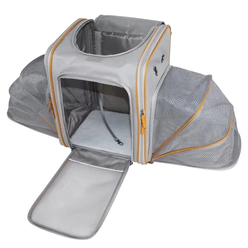 Portable Small Zipper Closed Tote Bag Seat Belt Cat Dog Padded Pet Strap Outdoor Travel Shoulder Backpack