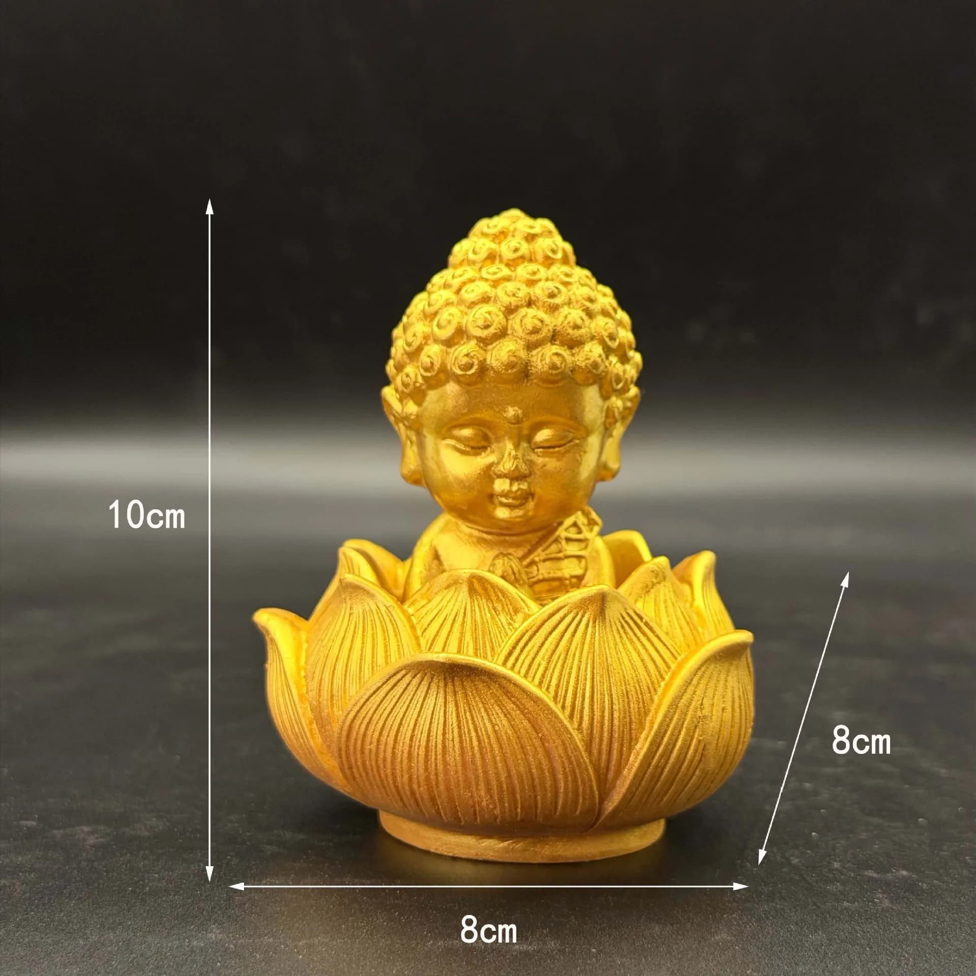 Ivory Nut Bodhi Baby Buddha With Lotus Base Home Tea Pet Craft Car Interior Ornament Zen Tabletop Display Decor