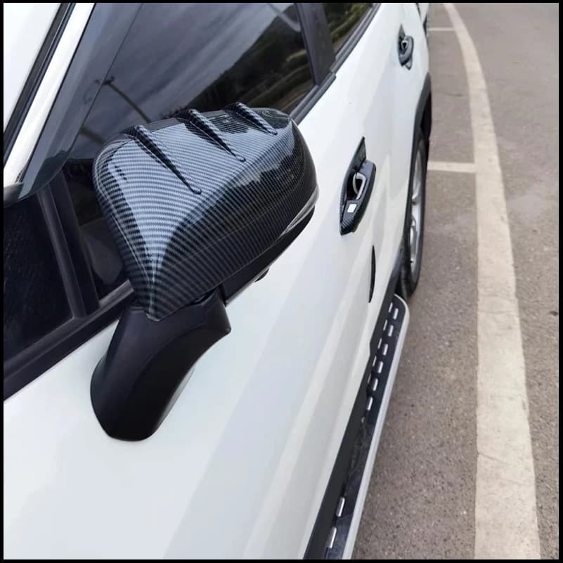 Car Styling REARVIEW MIRROR COVER STICKER TRIM Strip Decorate For Toyota RAV4 RAV-4 2019-2024 Auto Parts Accessories
