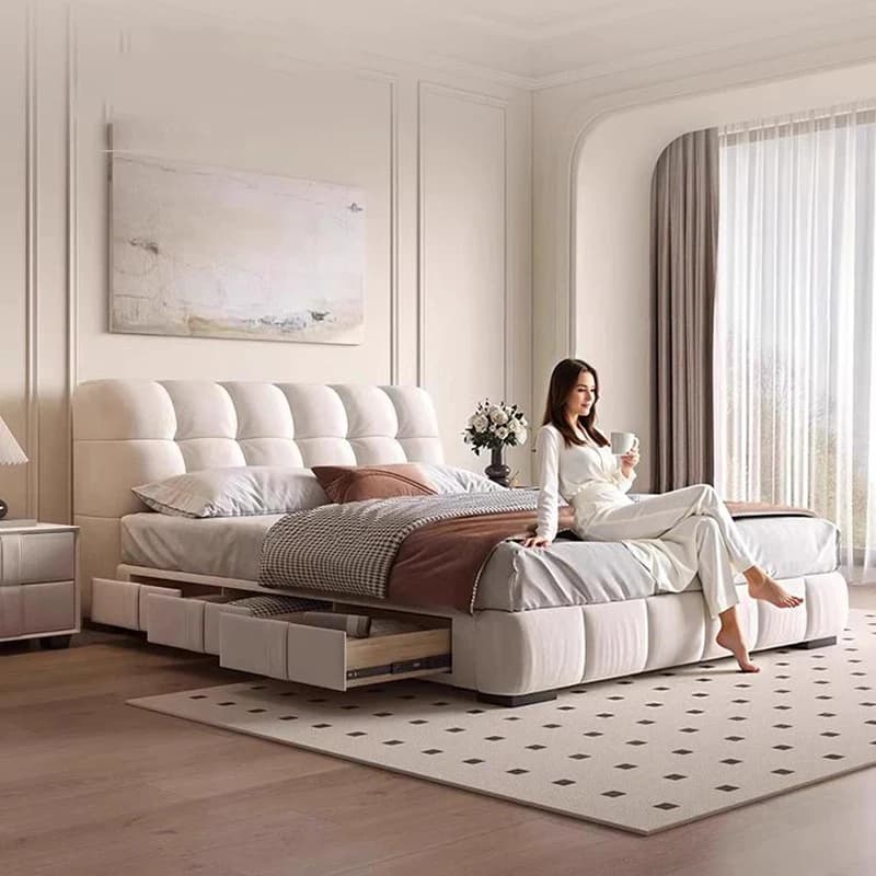European Ergonomic Bed Bedroom Creative Designer Bed Princess Postmodern Sleeping Simple Designer Muebles Postmodern Furniture