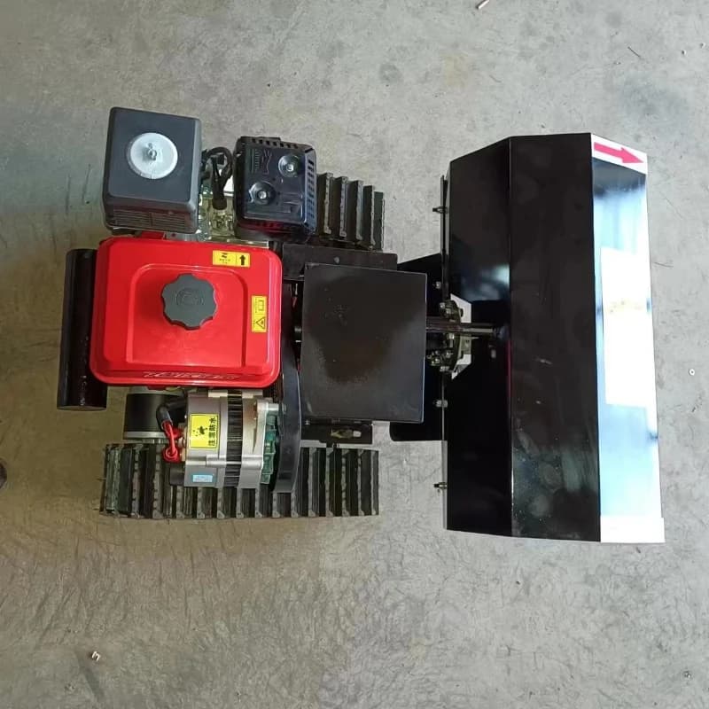 Small remote control micro-tiller with built-in generator, for vegetable gardens, orchards, greenhouses