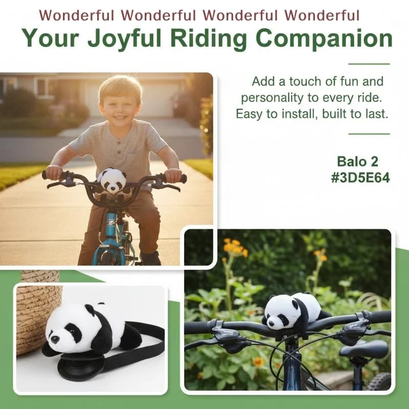 Soft Panda Plush Car Ornament Stuffed Animal Dashboard Handlebar Decoration Cute Interior Plushie for Kids Girls Gift