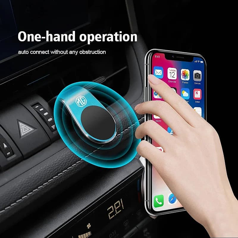Car Air Vent Magnetic GPS Phone Navigation Holder For MG HS MG4 ZS Mulan MG5 GT, MG Logo Mobile Phone Bracket Interior Accessori