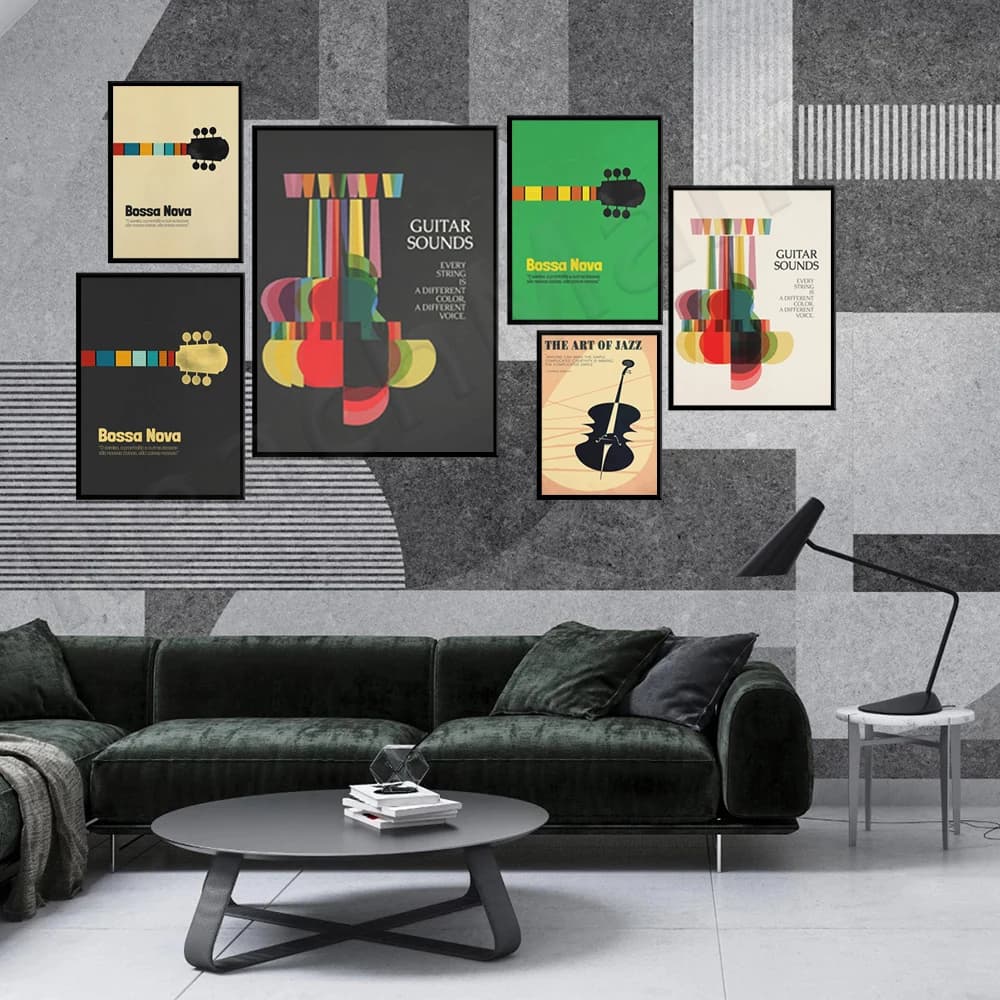 Bossa Nova Poster, Jazz Print, Brazil Art, Guitar Wall Art, Brazilian Home Decor, Jazz Gift