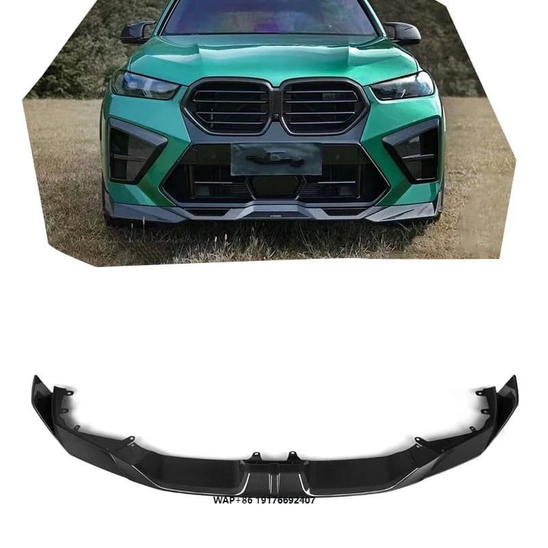 High Quality X6M F96 Lci Dry Carbon Fiber Front Lip Front Bumper Splitter Perfect Fitment 2024+
