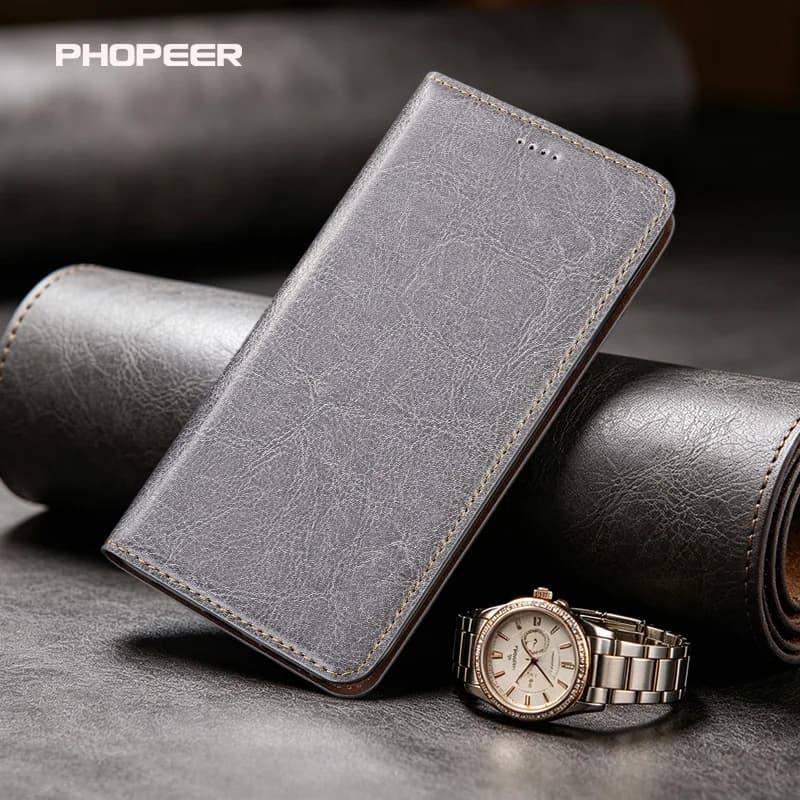 Luxury Genuine Leather Case for Huawei 15 15i 14 13 12 11 10 9 8 S i Pro Ultra SE Horse skin texture card pack phone case