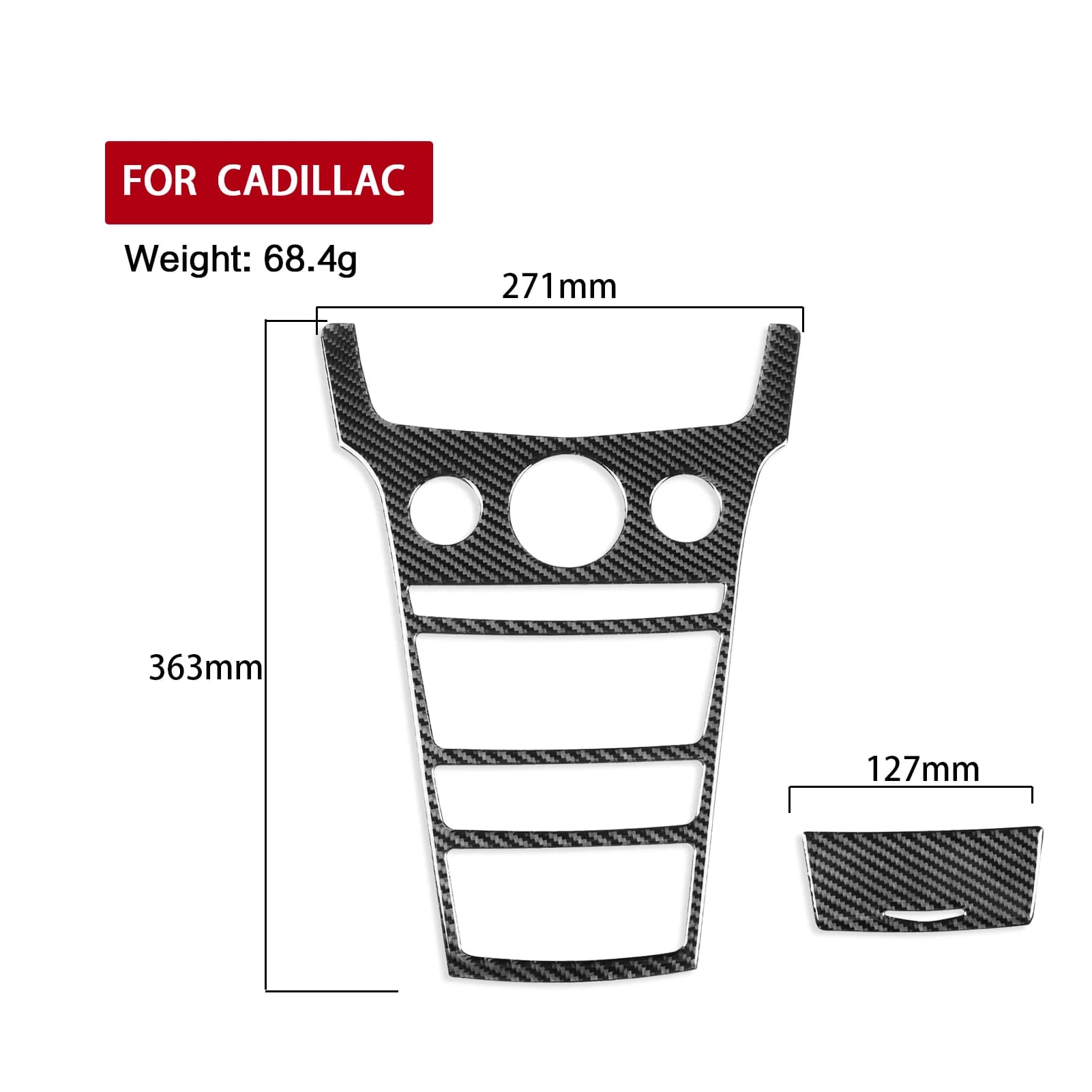 For Cadillac CTS 2008—2013 Carbon Fiber Center Console Control Panel Car Accessories Interior Cover Trim Sticker Modification