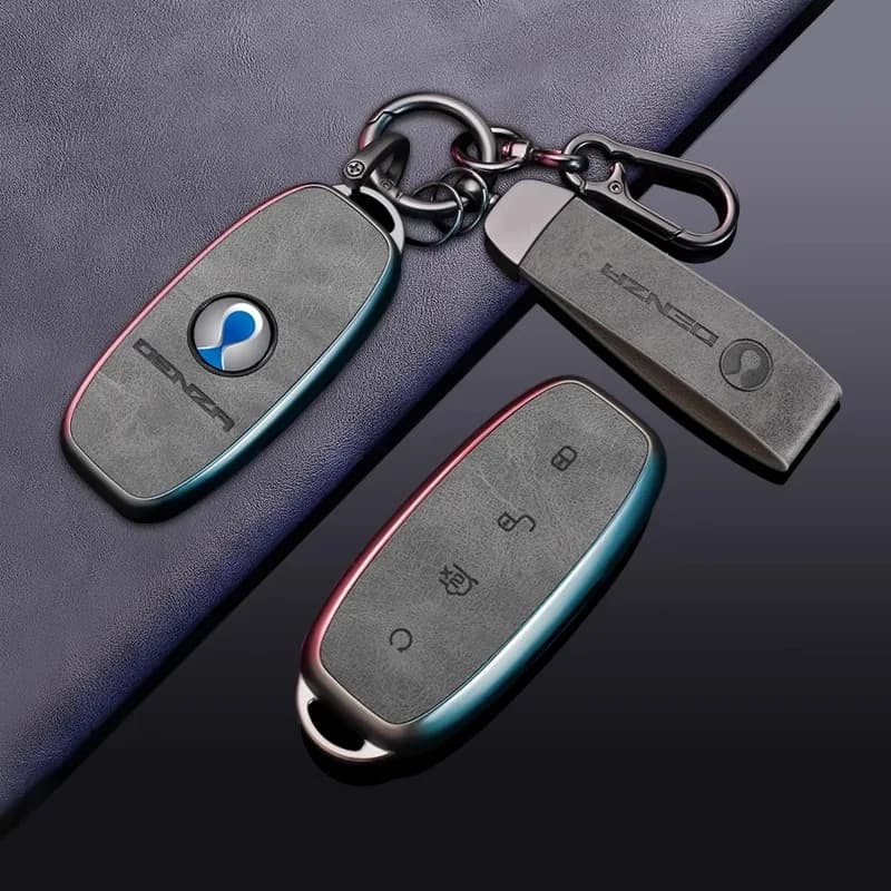 For DENZA D9  N7 N8 2024-2025 TPU Car Key Case Cover Protective Shell Bag Keychain Car Interior Accessories
