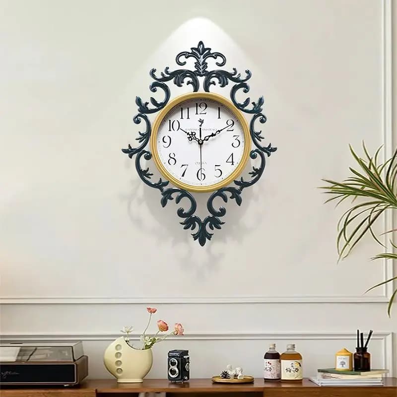 Zml restaurant clock wall clock modern minimalist living room home  wall mounted bedroom silent wall clock