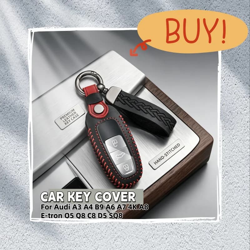 Fashion Car Key Cover for Audi A3 A4 B9 A6 A7 4K A8 E-tron Q5 Q8 C8 D5 SQ8 Remote Key Protection Bag Shell Accessories